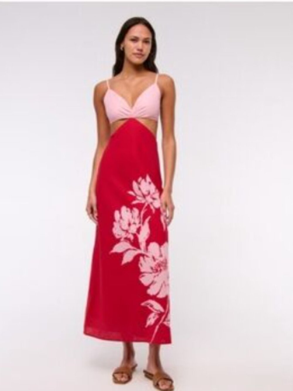 Abercrombie & Fitch the Julia Slip Cutout Maxi
